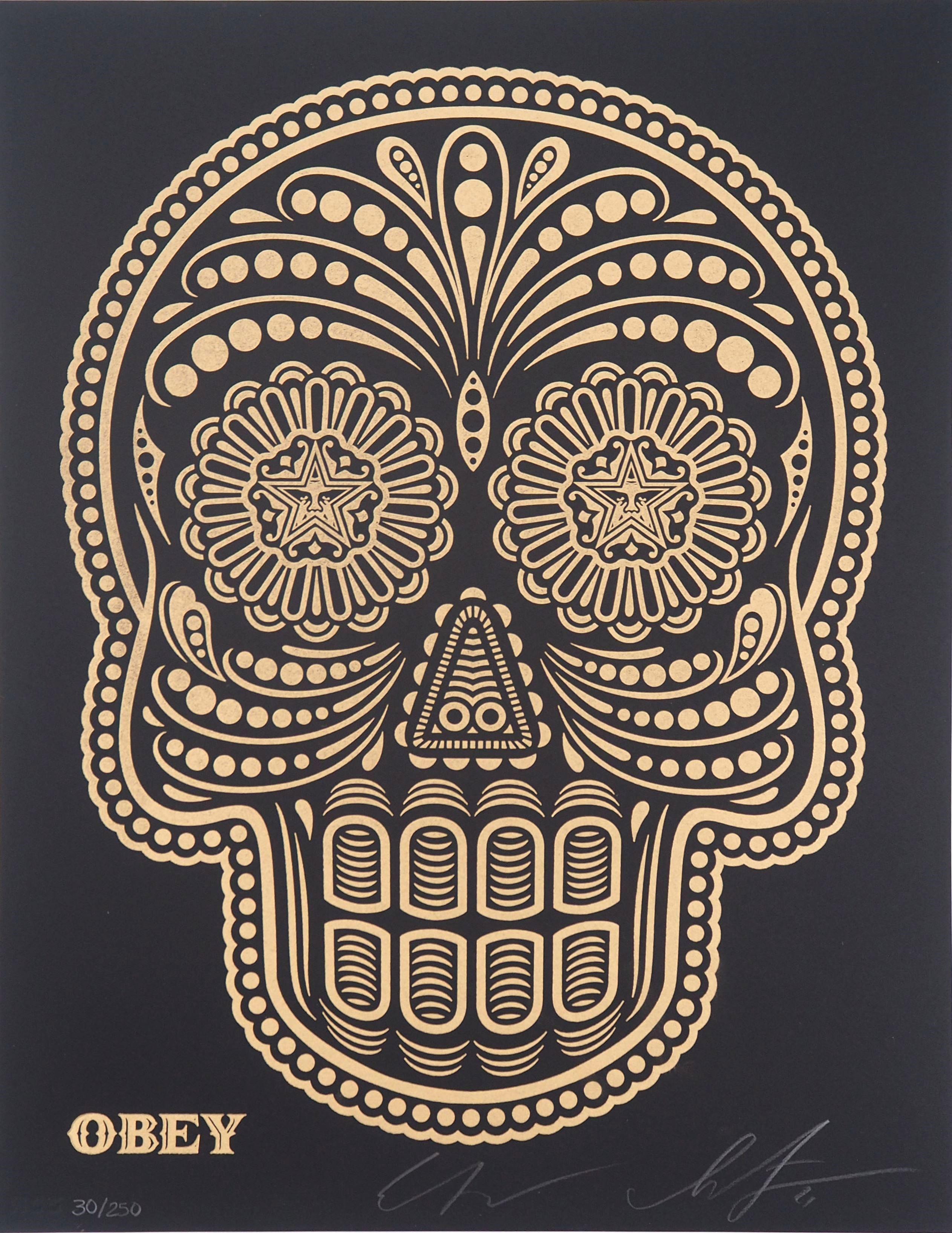 Dia de los Muertos / Day of the Dead - Original handsigniertes Set aus Buchdruck – Print von Shepard Fairey