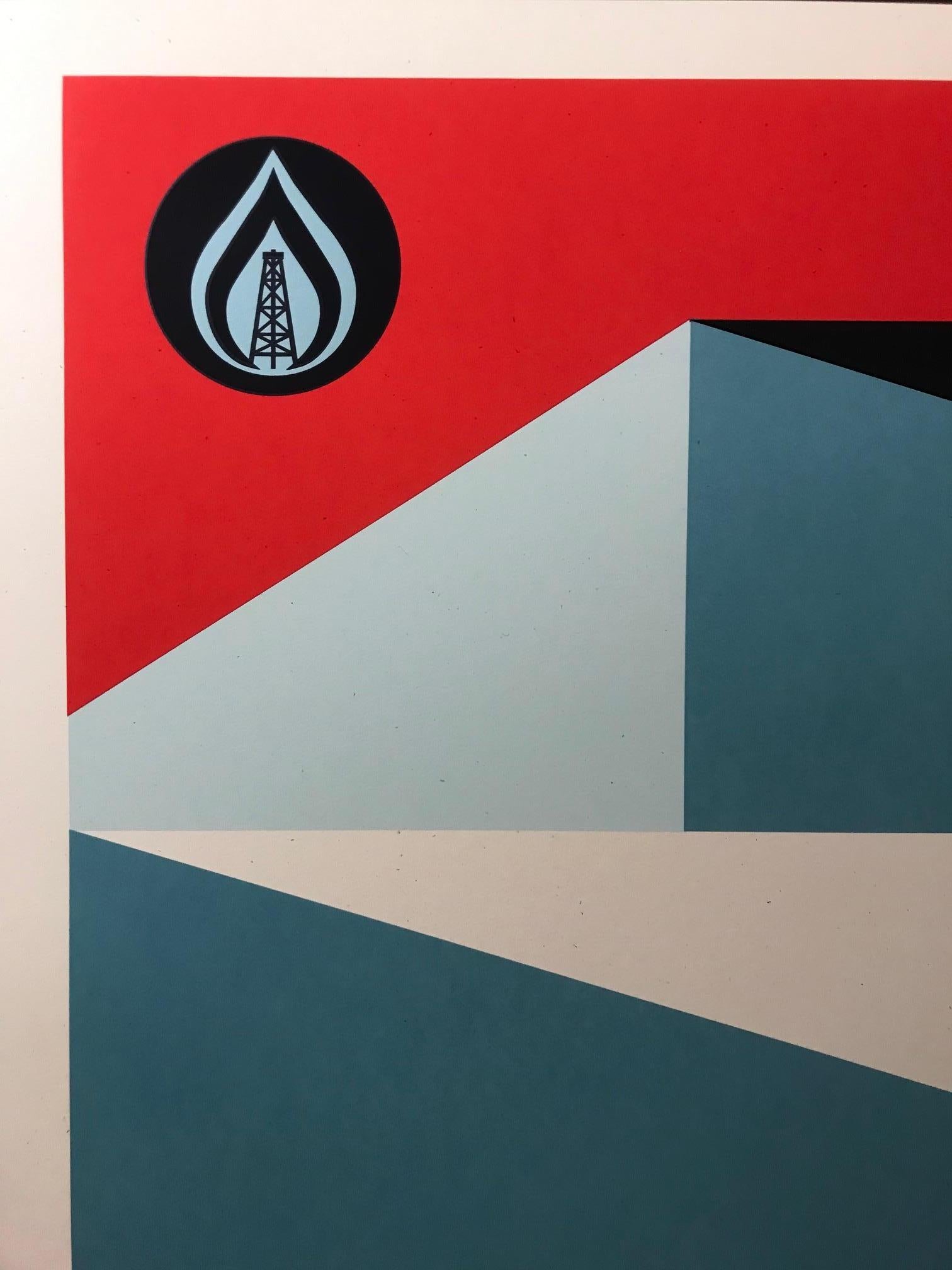 Shepard Fairey „Downward Trajectory“ Raumteiler, zeitgenössische Kunst  im Angebot 3