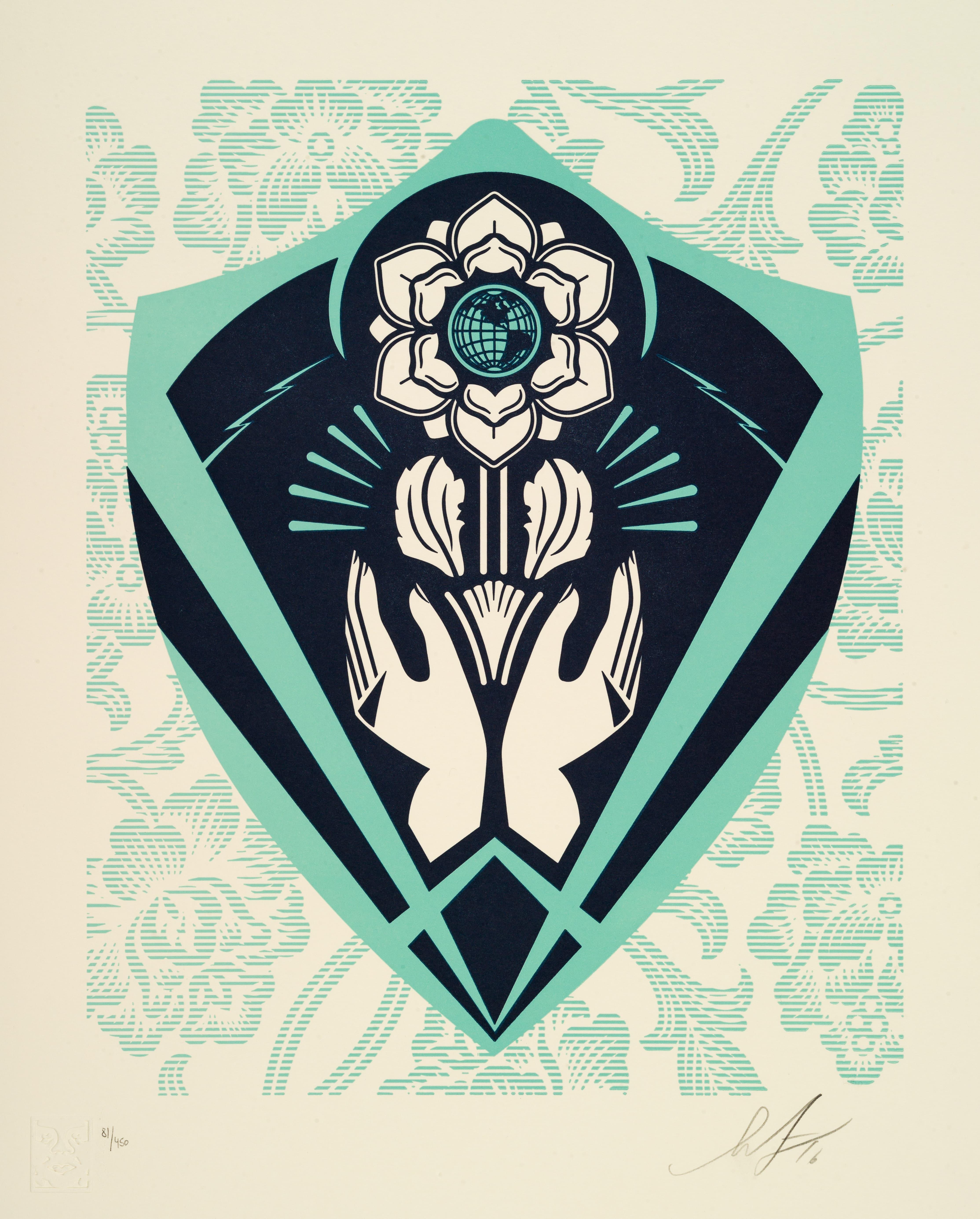 Shepard Fairey OBEY Letter press prints Earth Crisis (Complete Set of 6) For Sale 1