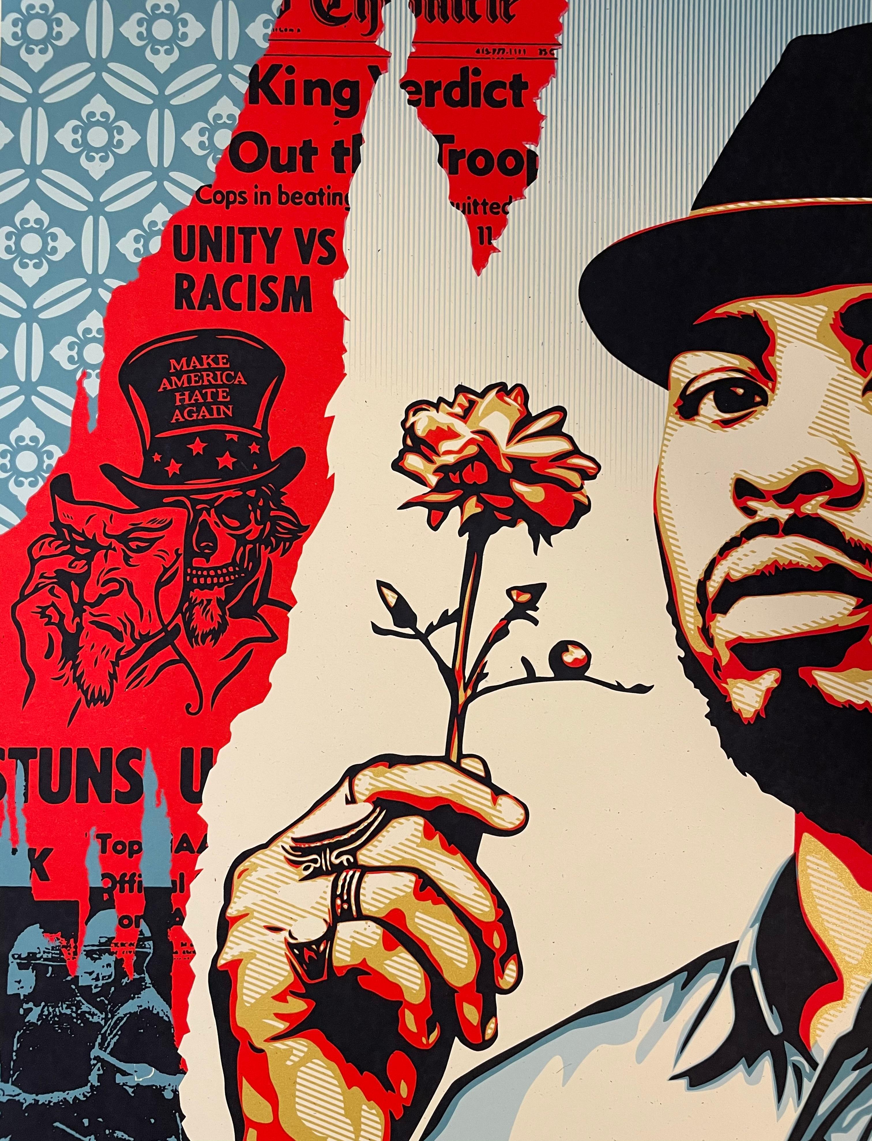 Embrace Justice Shepard Fairey Imprimé « Noir Lives Matter » Signé et numéroté Pop Art en vente 3