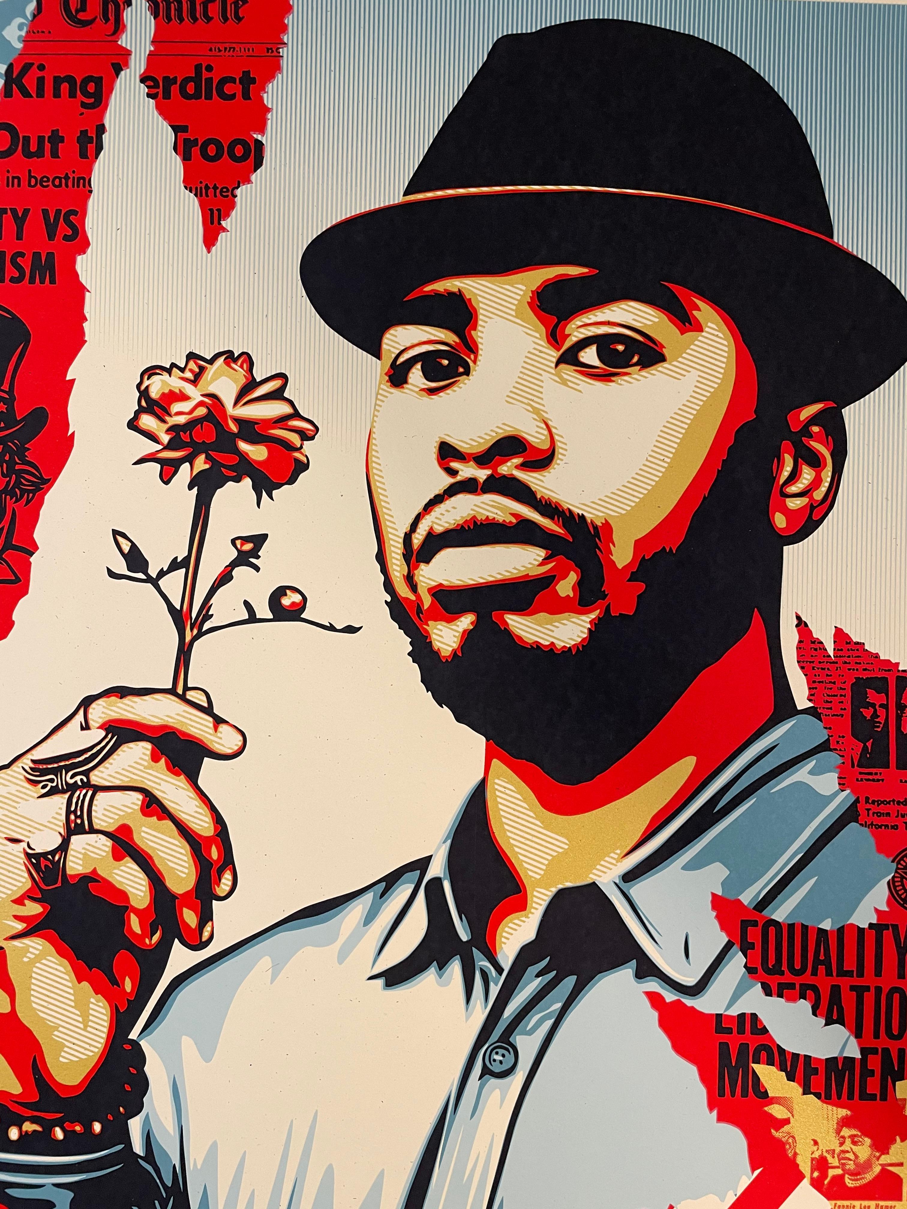 Embrace Justice Shepard Fairey Imprimé « Noir Lives Matter » Signé et numéroté Pop Art en vente 4