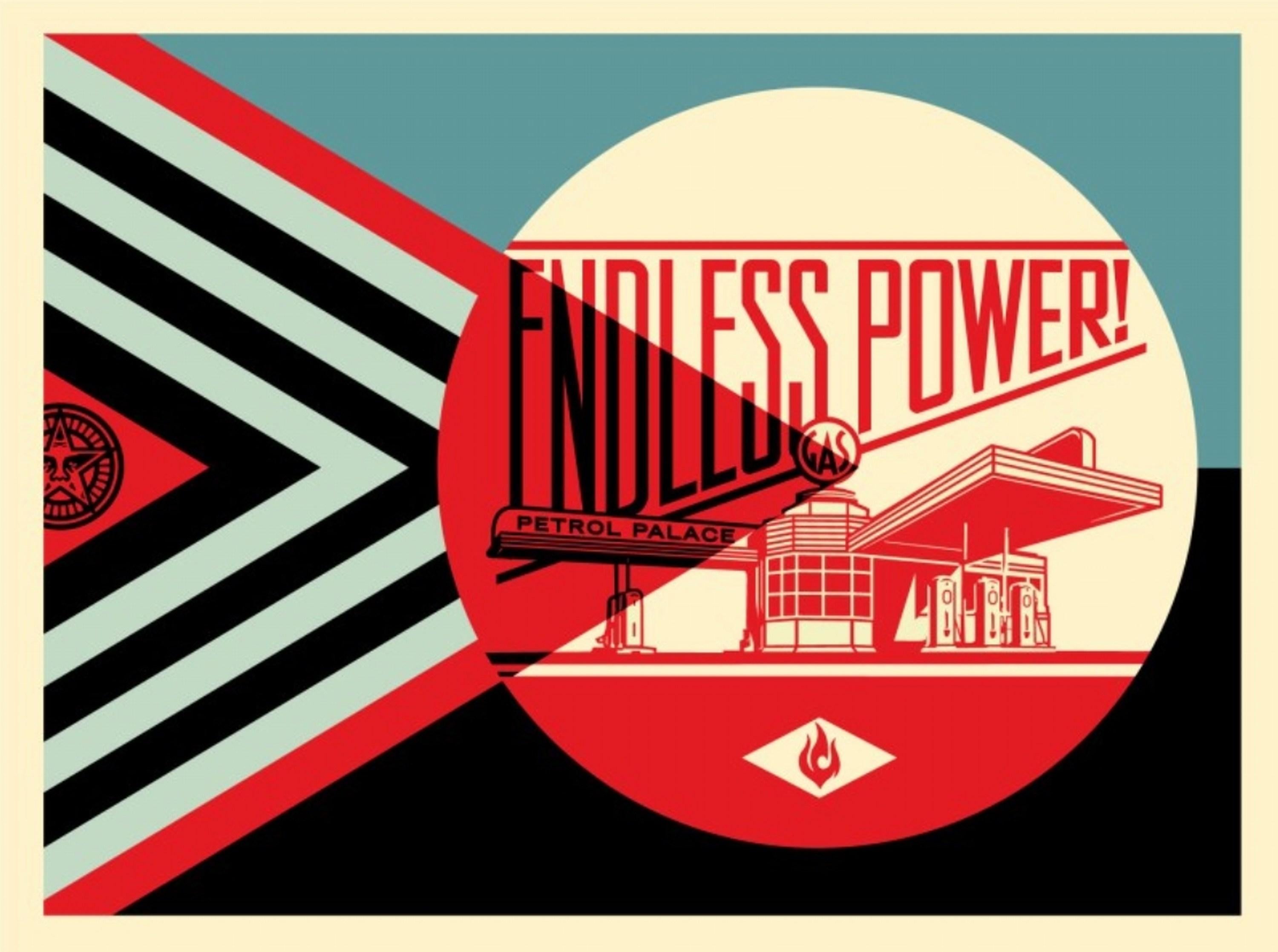 Endless Power Petrol Palace, Blue (Propaganda, Critique, Climate Change)