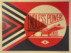 Used Endless Power Petrol Palace Red Shepard Fairey Obey Activism Contemporary Print