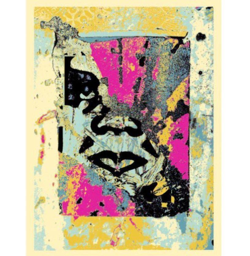 Shepard Fairey Print - Enhanced Disintegration (Pink)