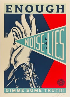 Enough of Trump, Noise and Lies - Shepard Fairey, Obey, Contemporary Print
