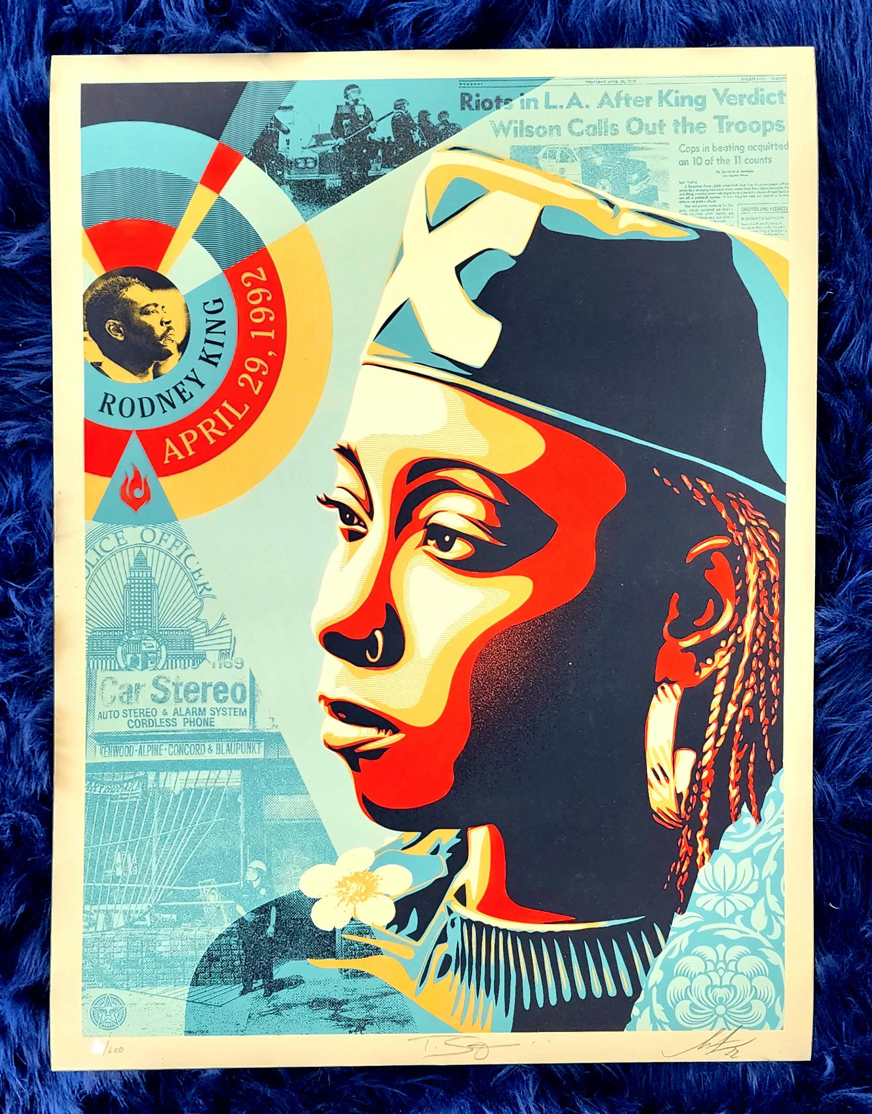 Eyes On The King Verdict - Contemporary Print by Shepard Fairey