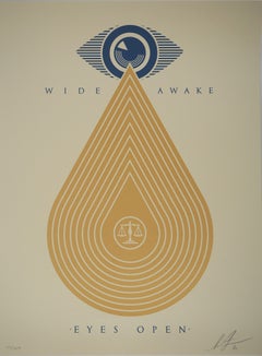 Eyes Open : Wide Awake (Justice) - Original Screenprint, Handsigned 