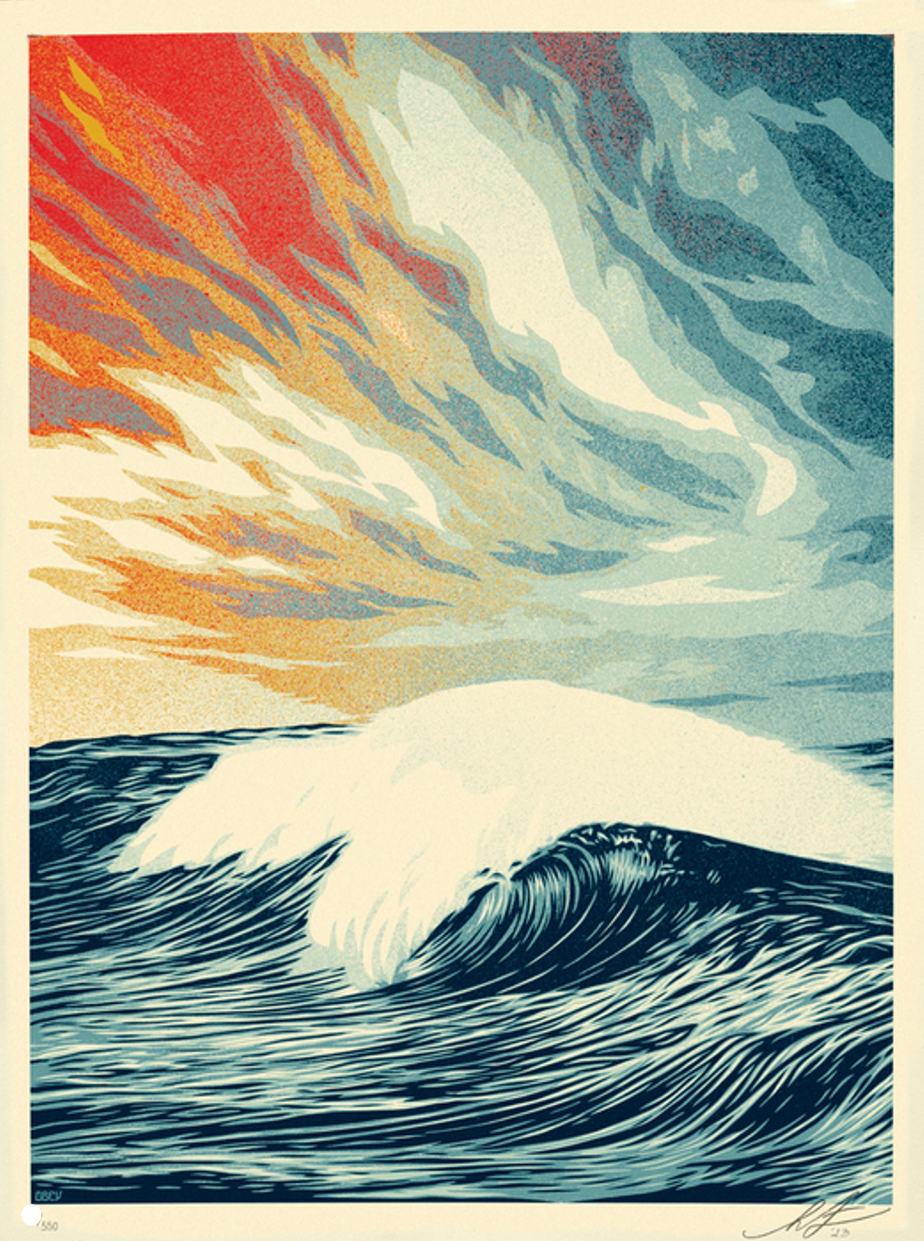 Shepard Fairey Landscape Print - Force of Nature (Awareness, Respect, Climate Change, Iconic - ~49% OFF)
