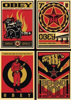 Frank Shepard Fairey (Obey) 20 YEAR RETRO SERIES SET Serigraph pencil signed/N0