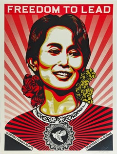 Freedom to Lead, Aung San Suu Kyi, Shepard Fairey, Street Art
