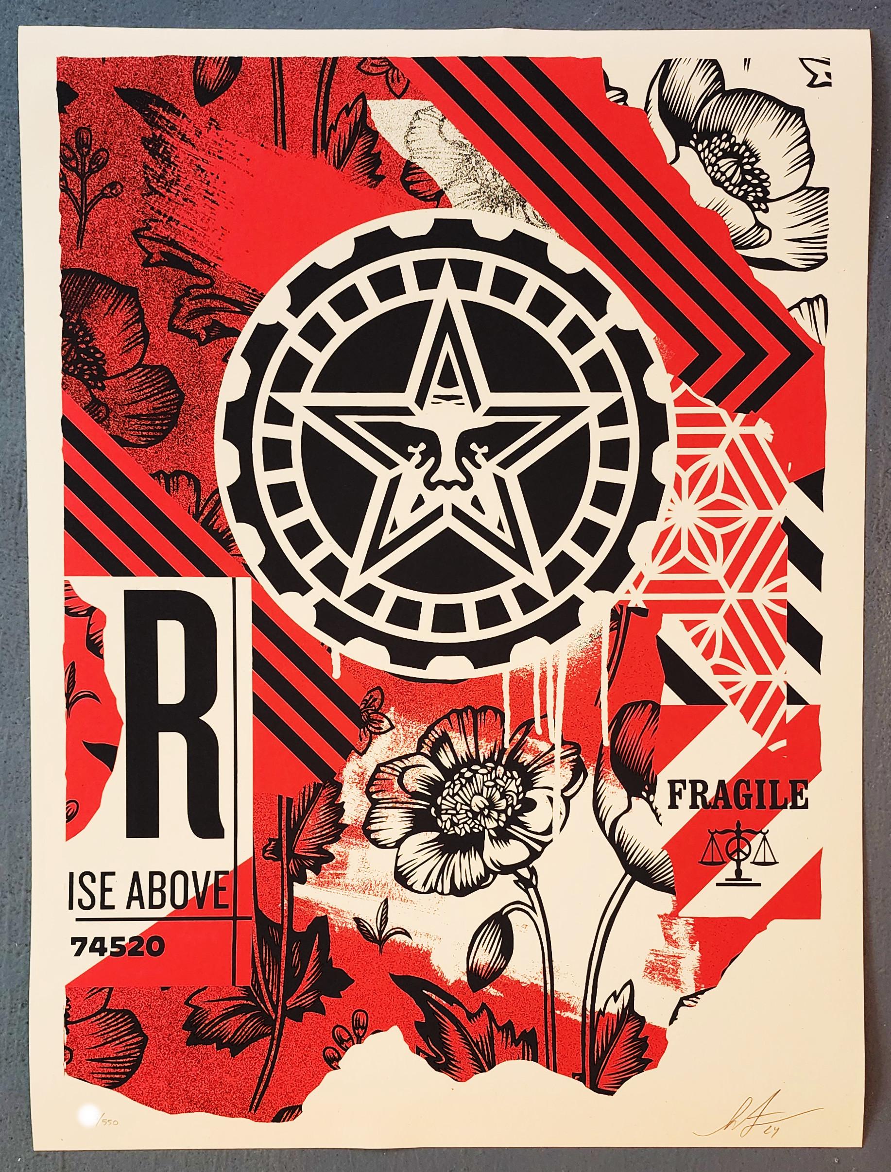 Shepard Fairey
Gears of Justice (Star Gear, Empowerment, Industrious, Leveling the playing field)
Screen print on thick cream White Speckletone paper
Year: 2024
Size: 24x18 inches
Edition: 550
Signed, dated and numbered by hand
COA provided
Ref.: