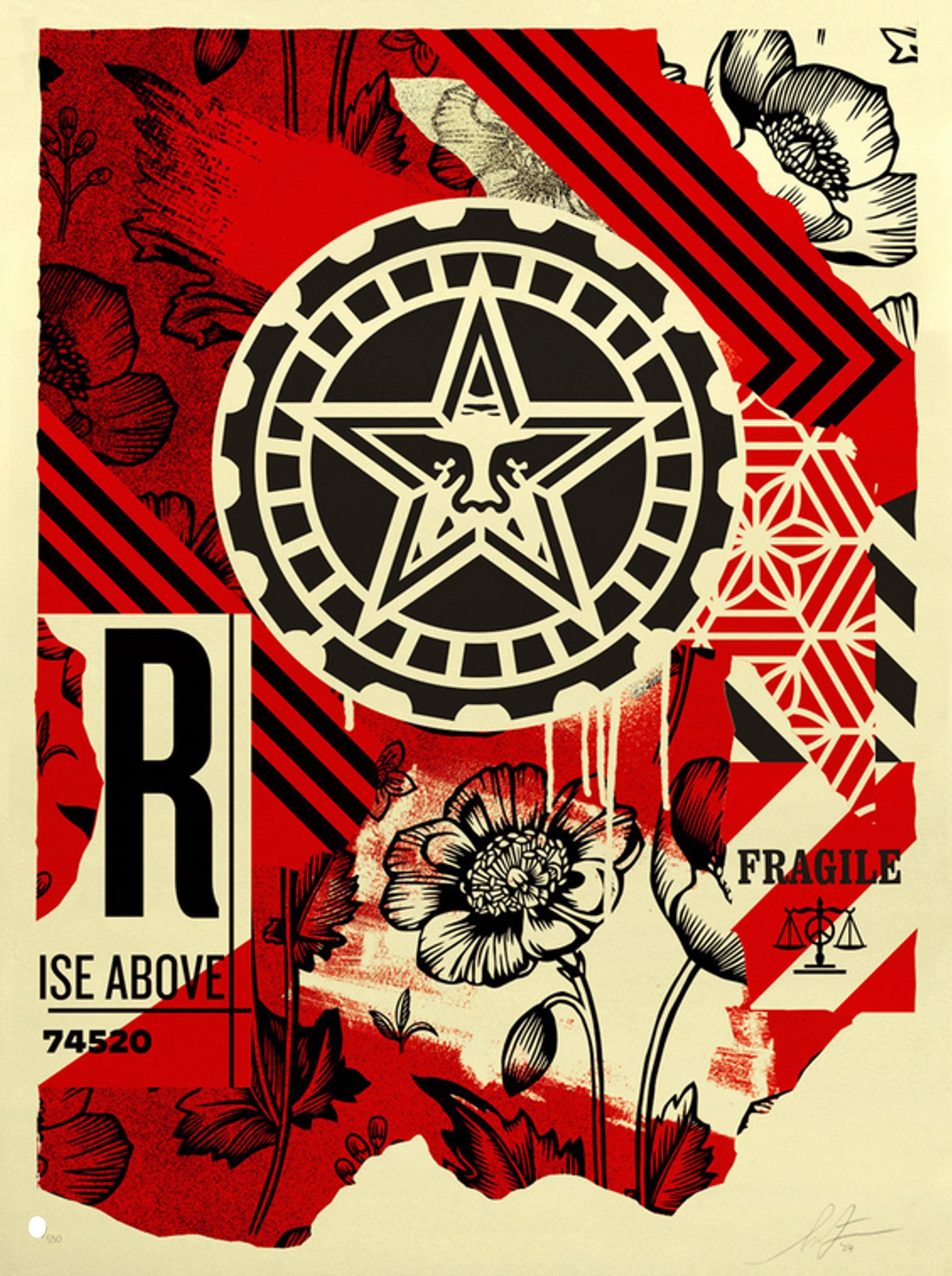 Gears of Justice (Empowerment, Industrious, leveling playing field, ~35% OFF) – Print von Shepard Fairey