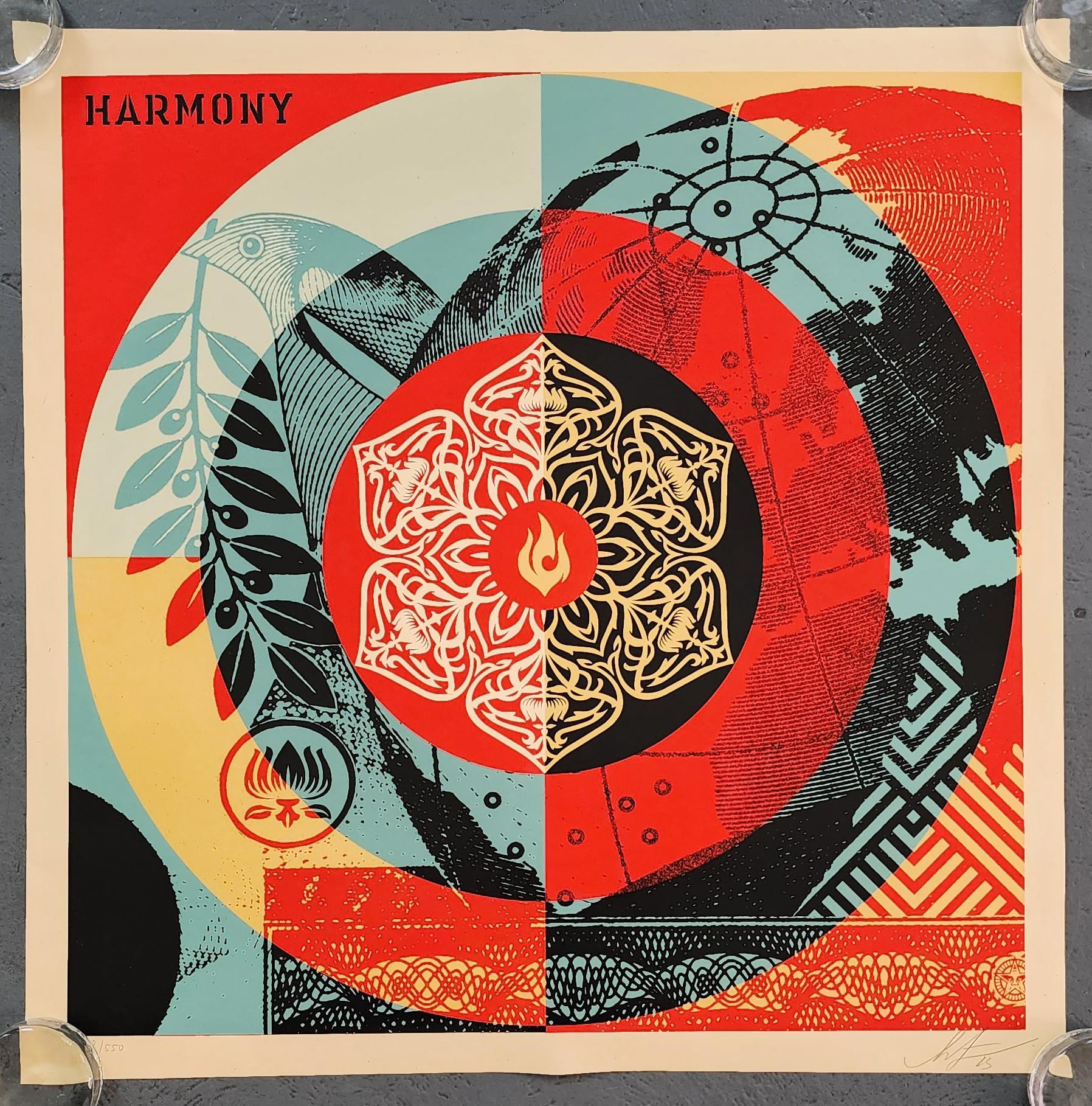 Global Harmony (Mandala, Harmony, Wholeness, Unified Global Perspective) - Contemporary Print by Shepard Fairey