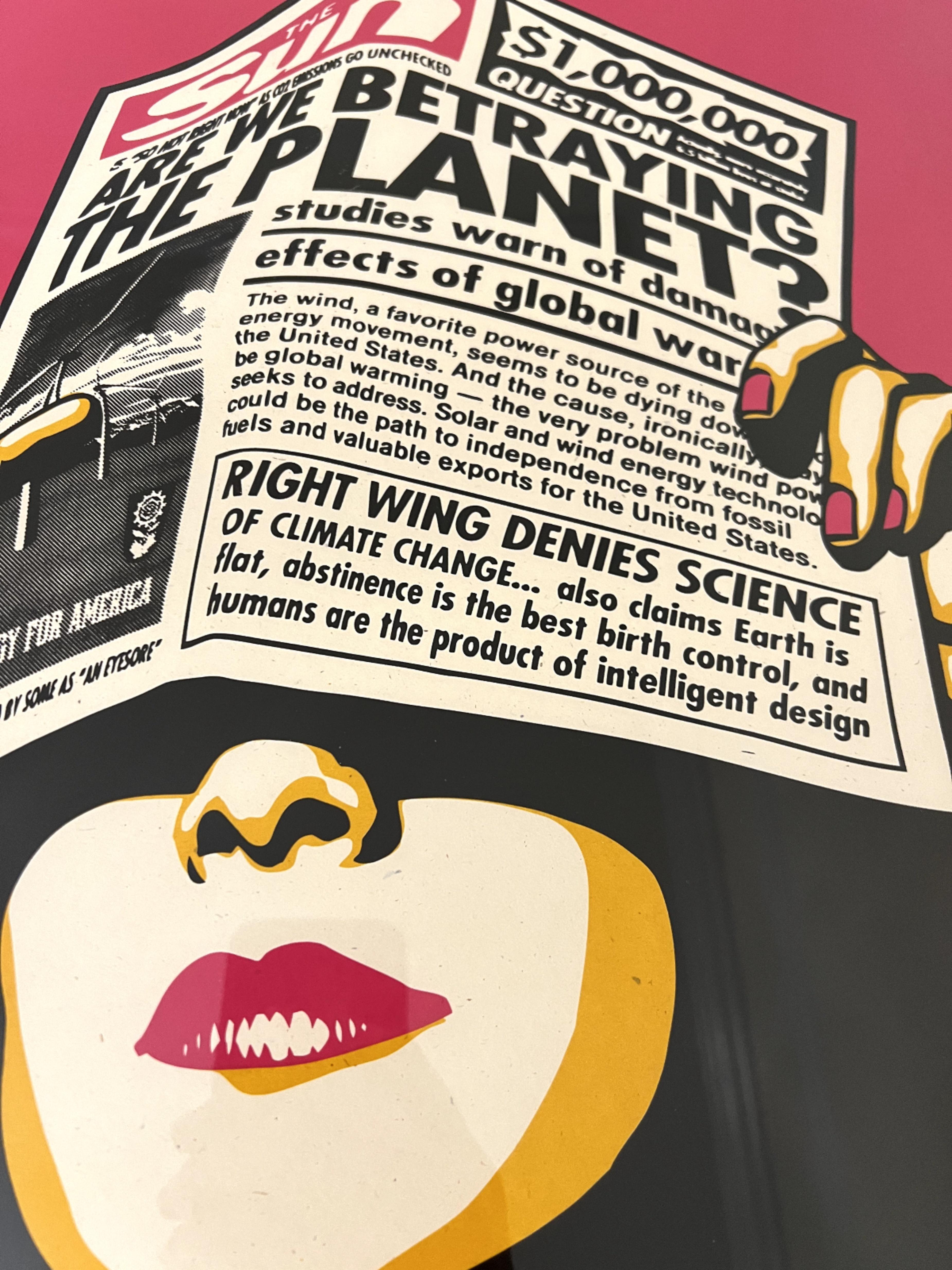 Global Warning - Globale Erwärmung (Andy Warhol museum Edition) - Signed/N politics (Pop-Art), Print, von Shepard Fairey