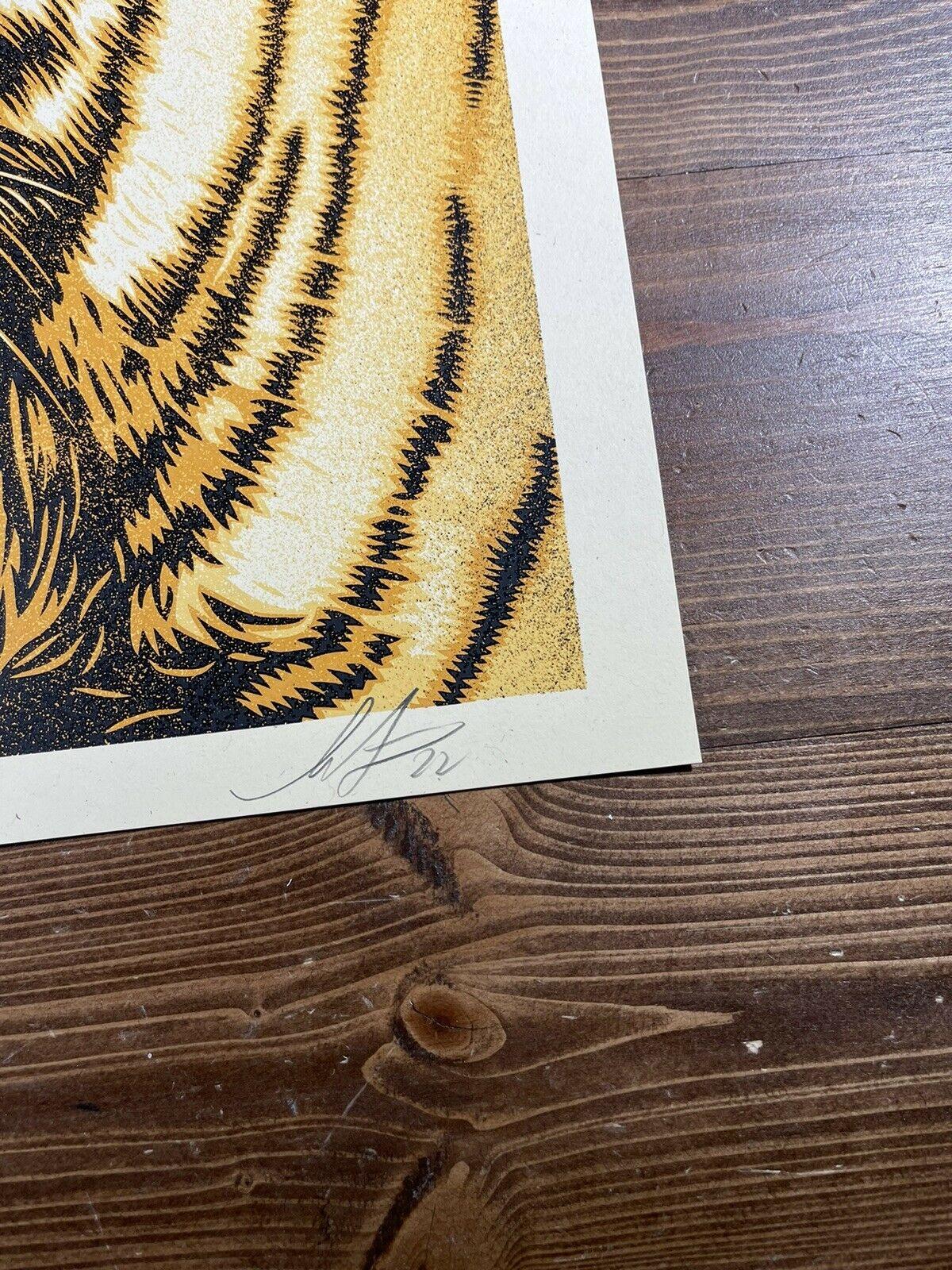 Grace and Power Under Pressure Set of 2 Prints Signed and Numbered Tiger Obey  For Sale 6