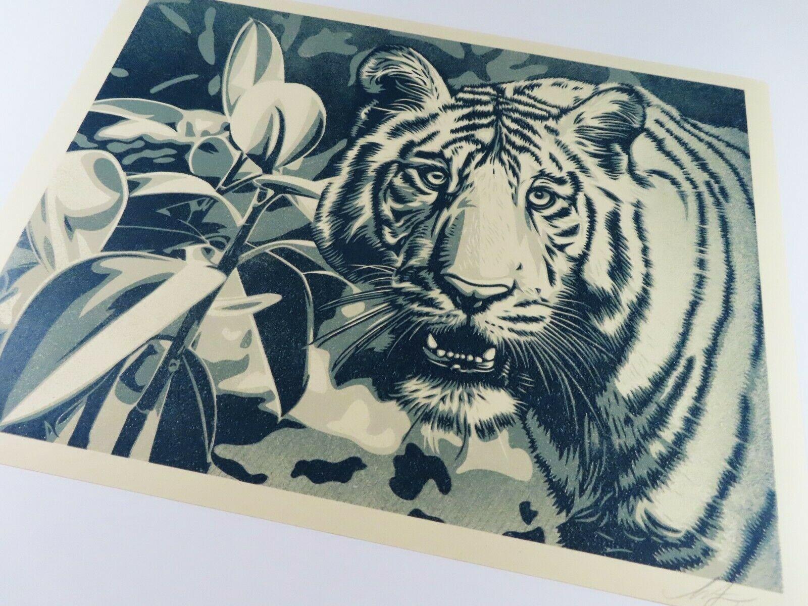 Grace and Power Under Pressure Set of 2 Prints Signed and Numbered Tiger Obey For Sale 10