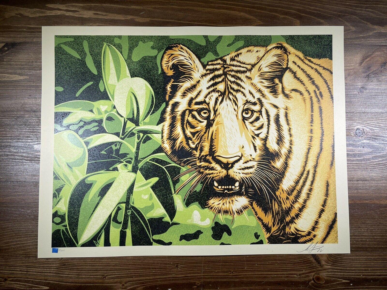 Shepard Fairey Animal Print - Grace and Power Under Pressure Set of 2 Prints Signed and Numbered Tiger Obey 