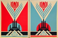 Green Power Factory (Blue & Red SET) (Environmental Art, Renewable Energy)