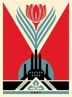 Green Power Factory (Red) (Iconic, Renewable Energy, Transition, Fossil Fuel)