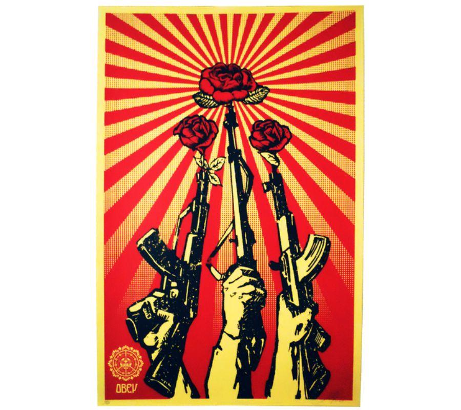 Guns and Roses - Print by Shepard Fairey