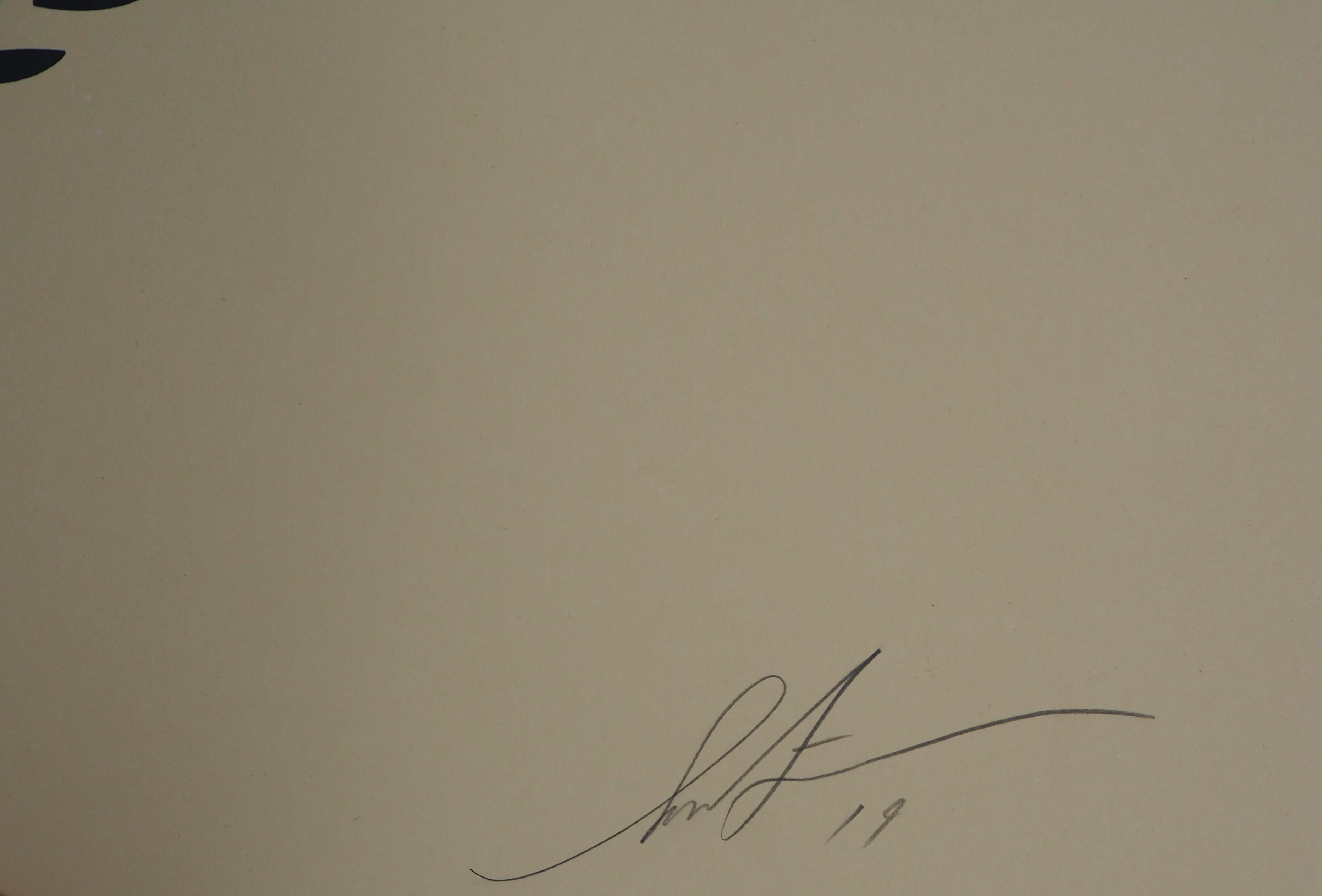 Harmony : Die Lotusblume - Großer Original Siebdruck signiert und nummeriert /89 – Print von Shepard Fairey