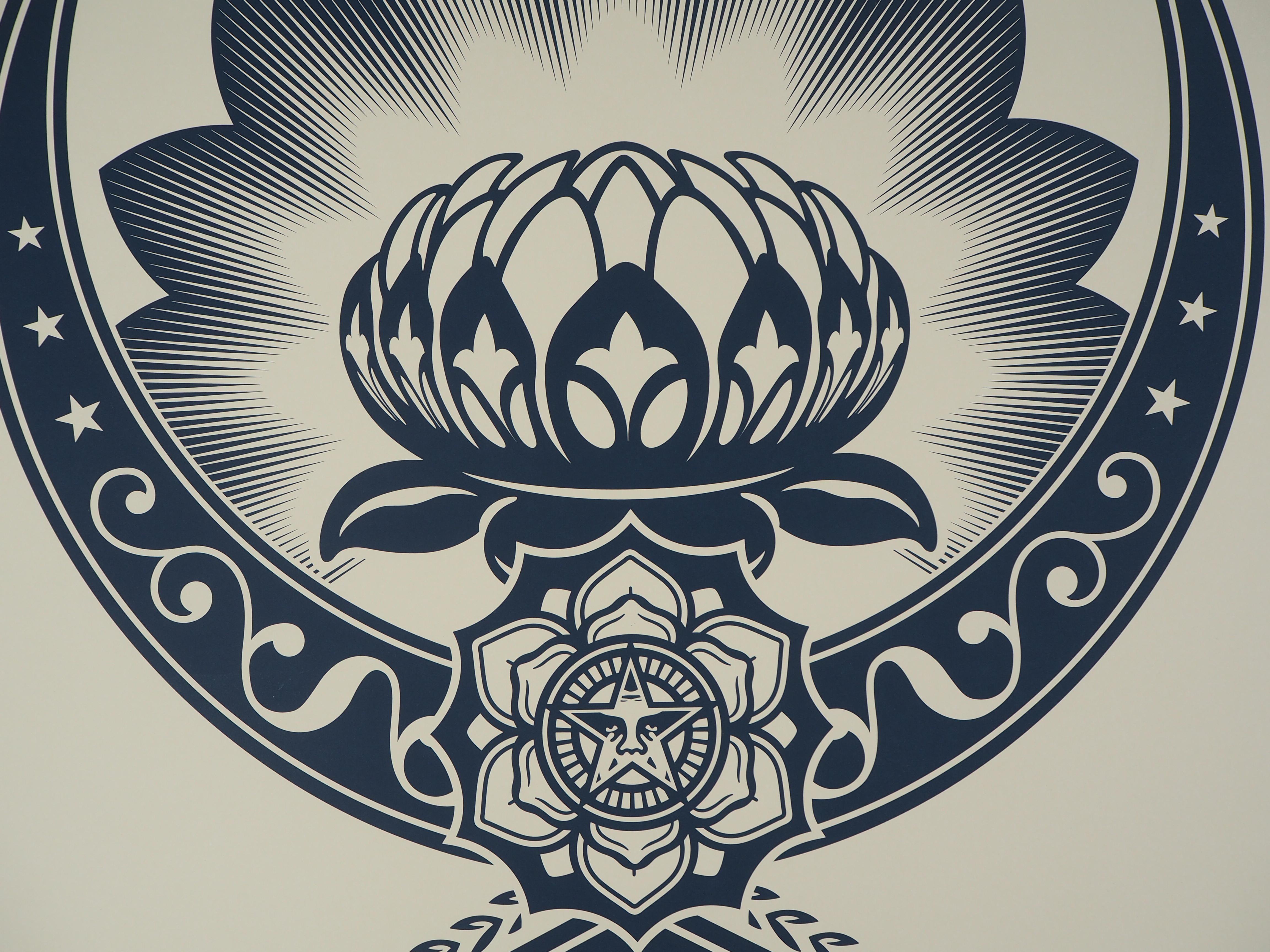 Harmony : The Lotus Flower - Tall original screenprint signed & numbered /89 For Sale 1