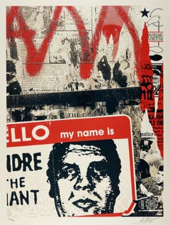 Bonjour My Name Is - Shepard Fairey Obey, imprimé contemporain