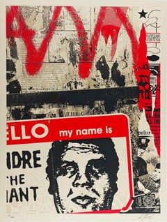 Hola me llamo - Shepard Fairey Impresión contemporánea de Obey