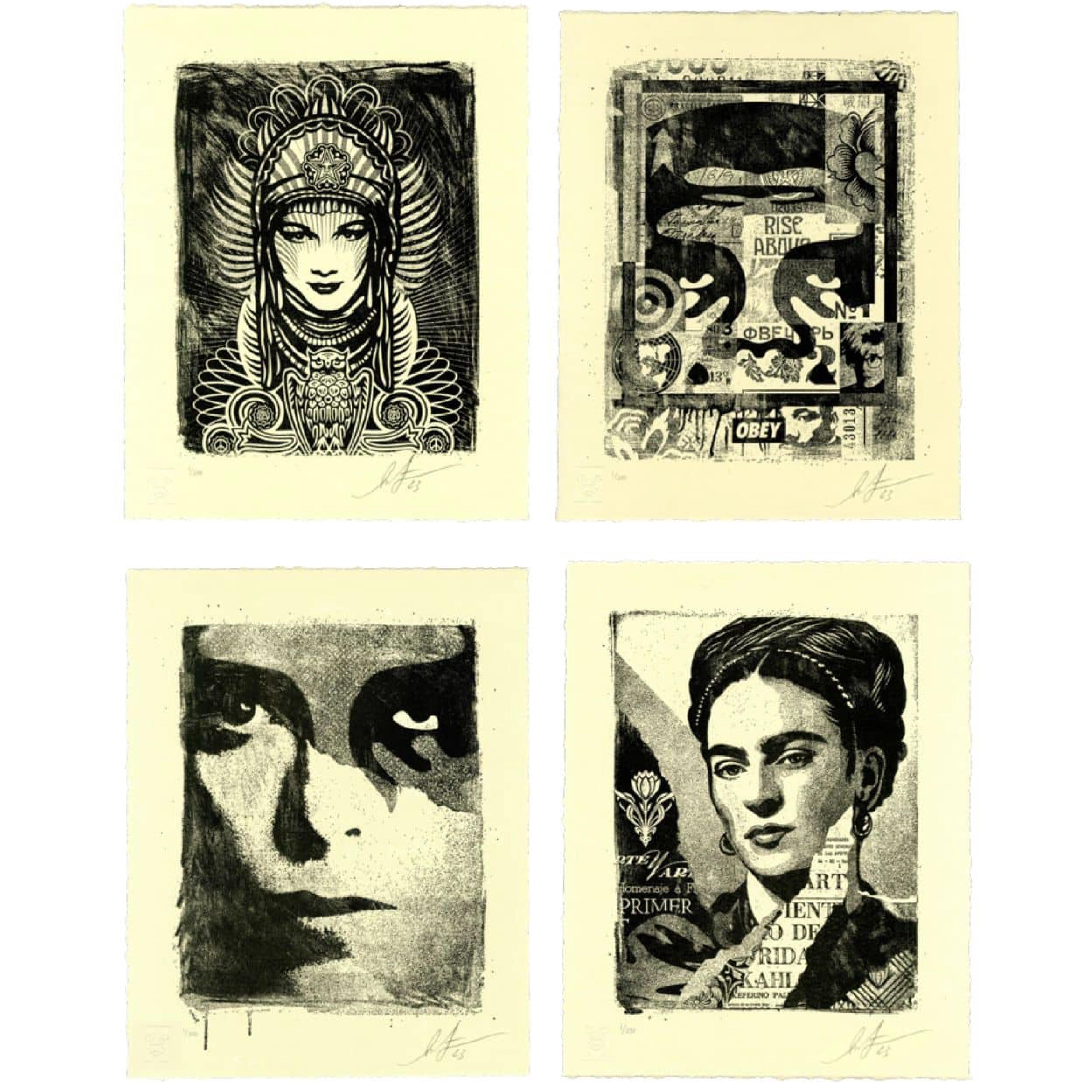 Shepard Fairey Portrait Print - Icons Letterpress Prints
