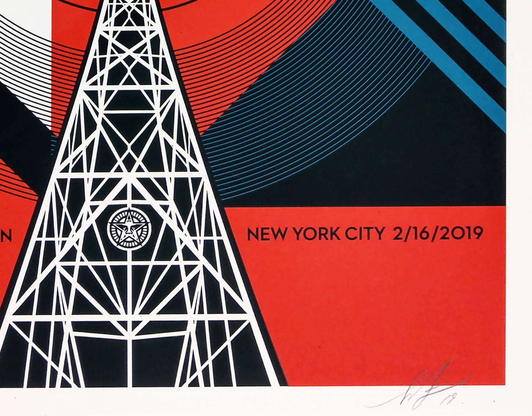 Interpol NYC Calling - Shepard Fairey Obey Contemporary Print For Sale 1