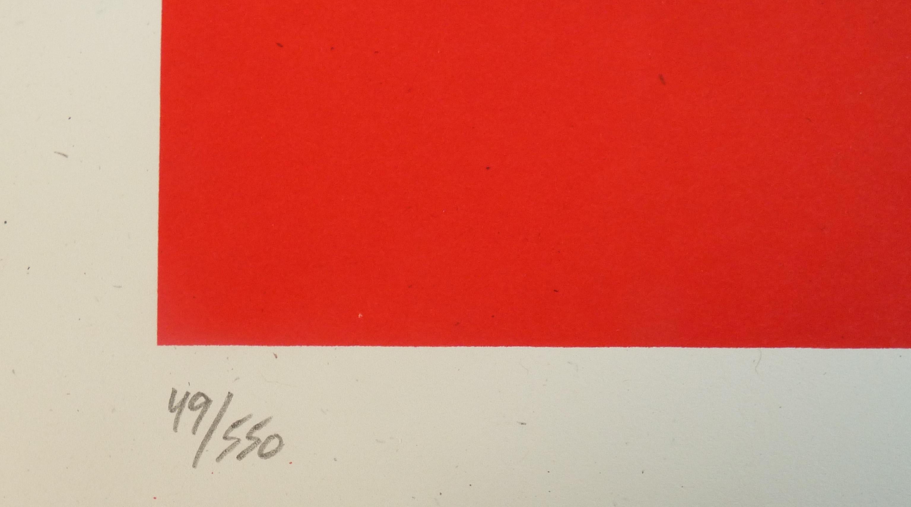 Interpol - Original Handsigned Screen Print - Red Figurative Print by Shepard Fairey