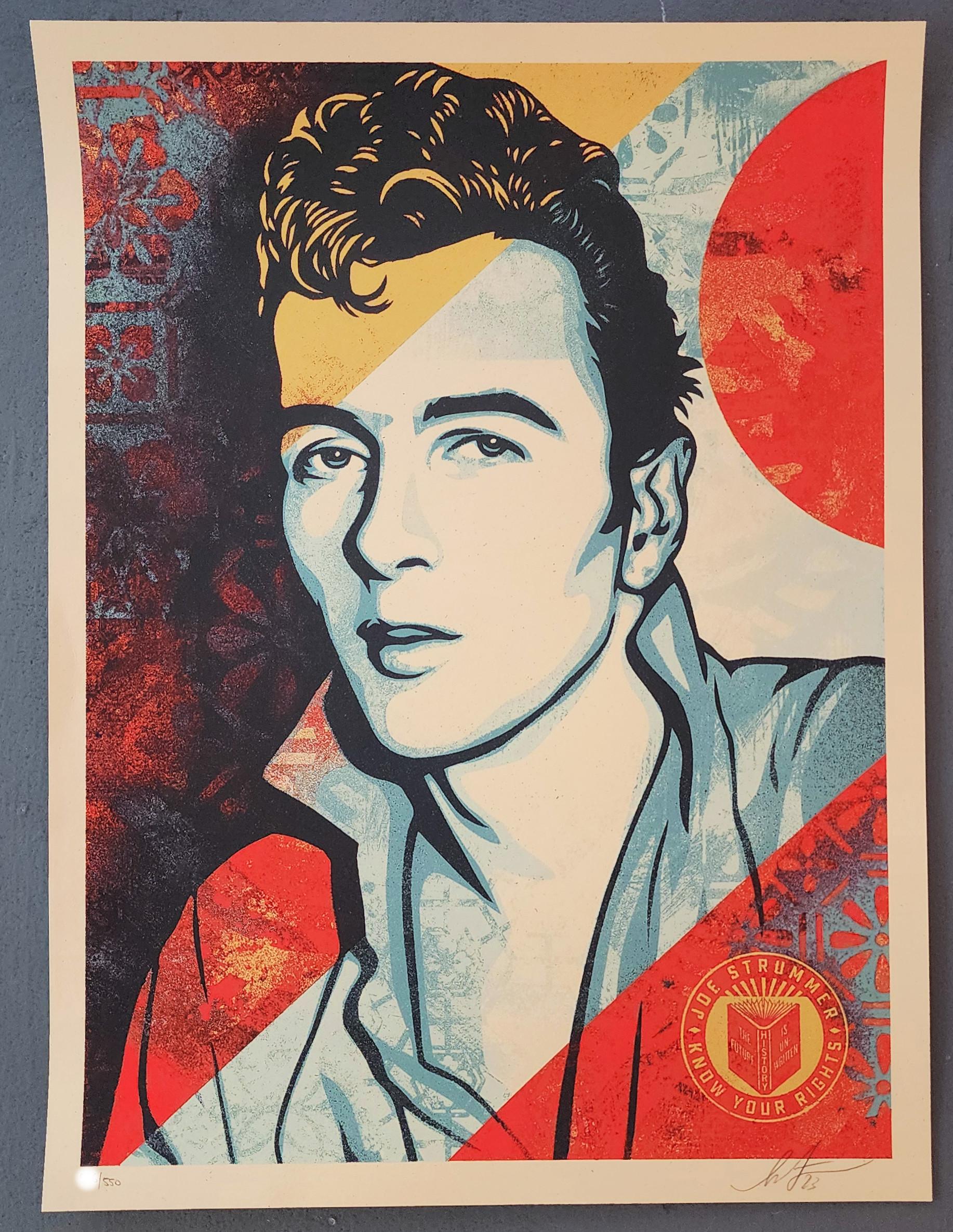 Shepard Fairey
Joe Strummer – Know Your Rights
Screen print on thick cream Speckletone paper
Year: 2023
Size: 24x18 inches
Edition: 550
Signed, dated and numbered by hand
COA provided
Ref.: 924802-2059

Tags: The Clash, Philosophical, Icon, The