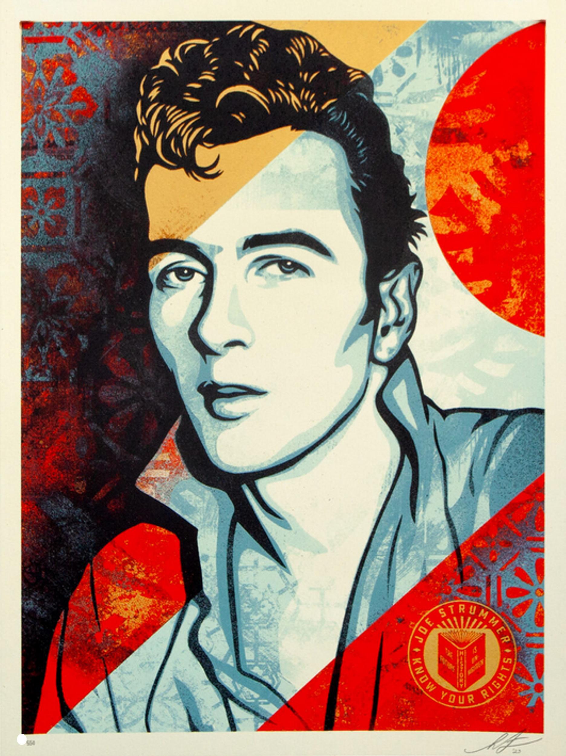 Joe Strummer - Know Your Rights (The Clash, Philosophisch, Ikone, Punk, 50% OFF) – Print von Shepard Fairey