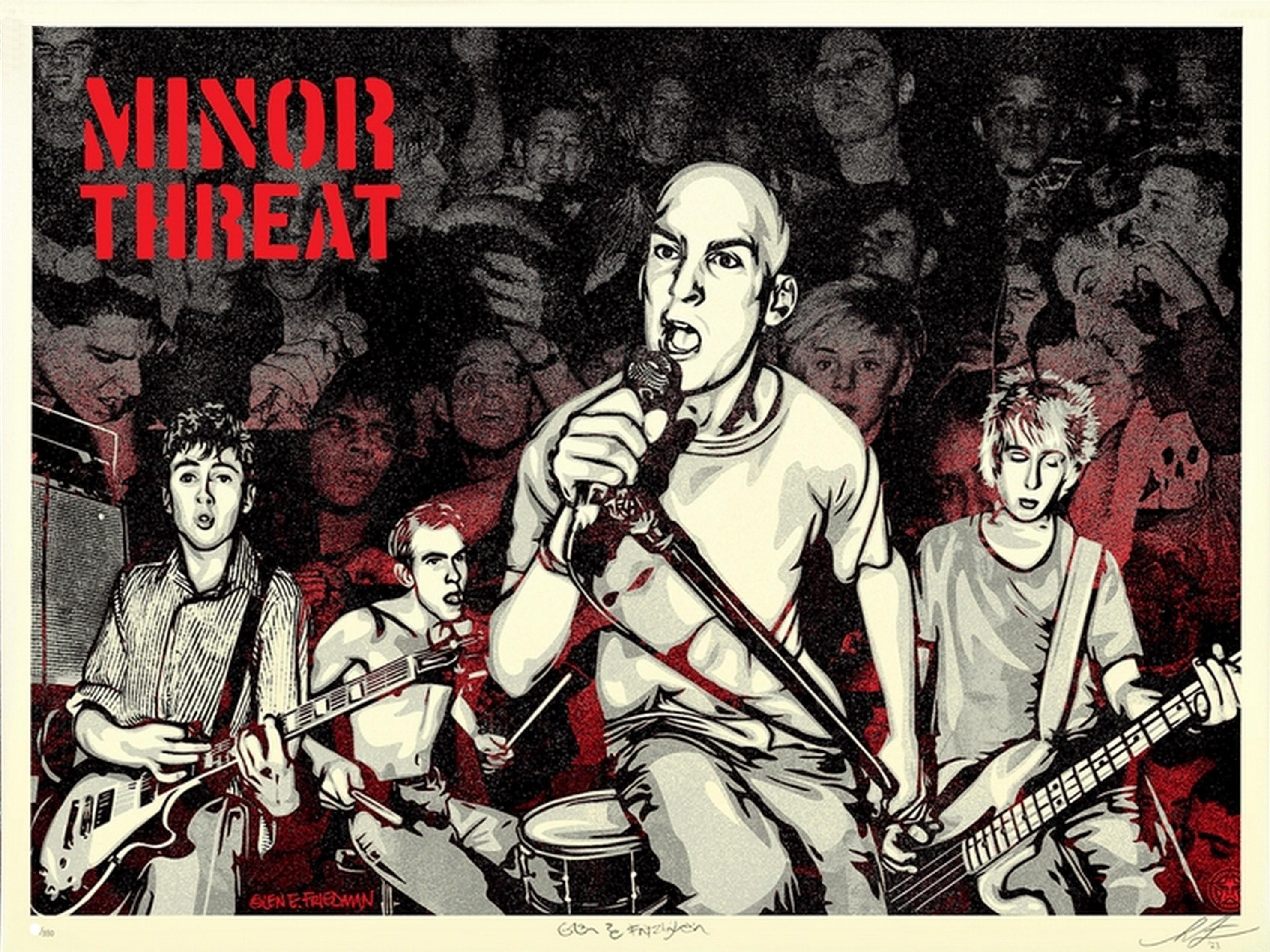 Just a Minor Threat (Hardcore, Punkrock, Skateboarding, D.I.Y. Culture, Energy) – Print von Shepard Fairey