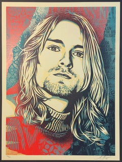 Kurt Cobain Endless Nameless Screenprint By Shepard Fairey Contemporary Rock Art
