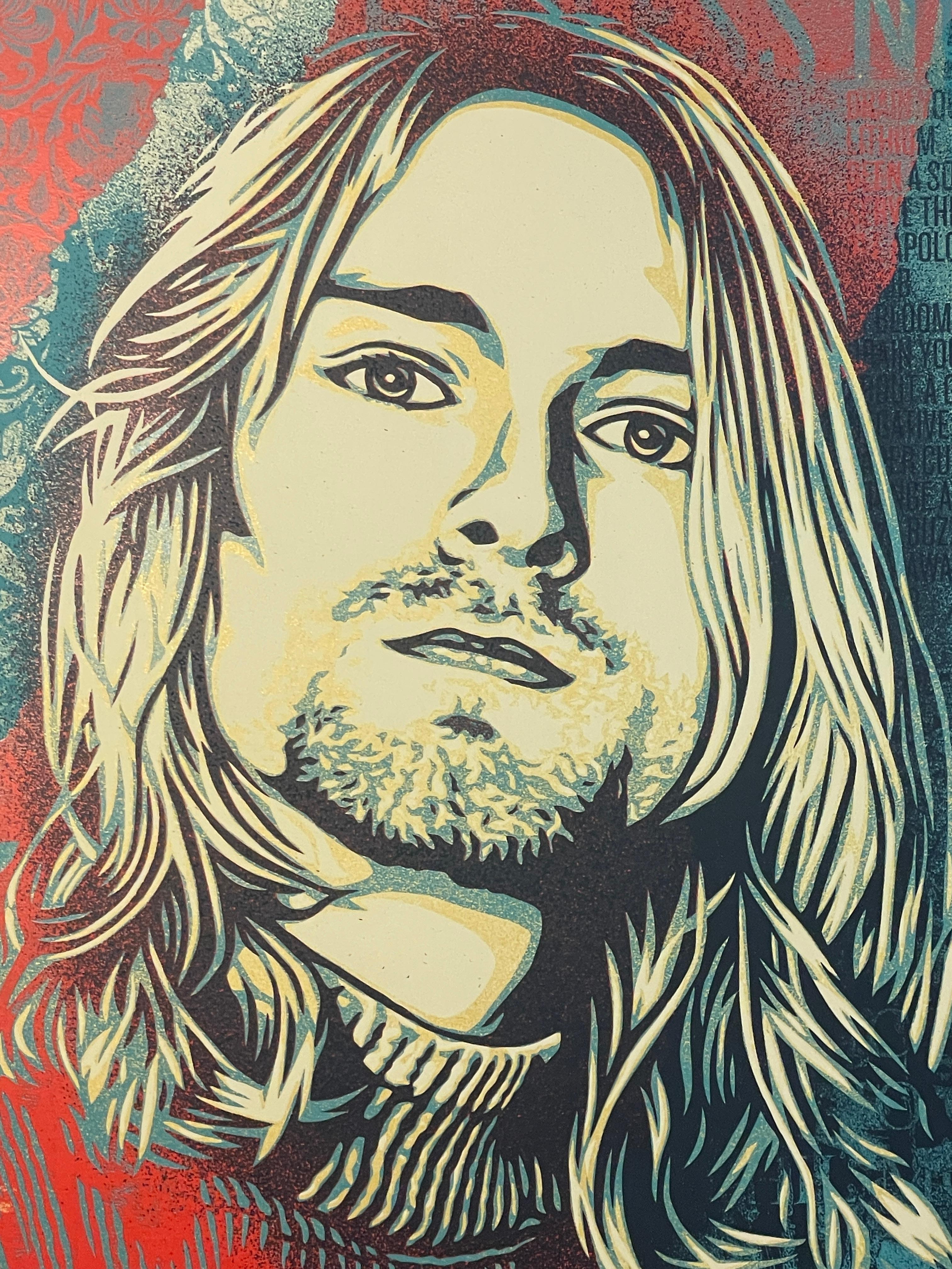 Kurt Cobain Endless Nameless Serigrafía De Shepard Fairey Arte Rock Contemporáneo en venta 2