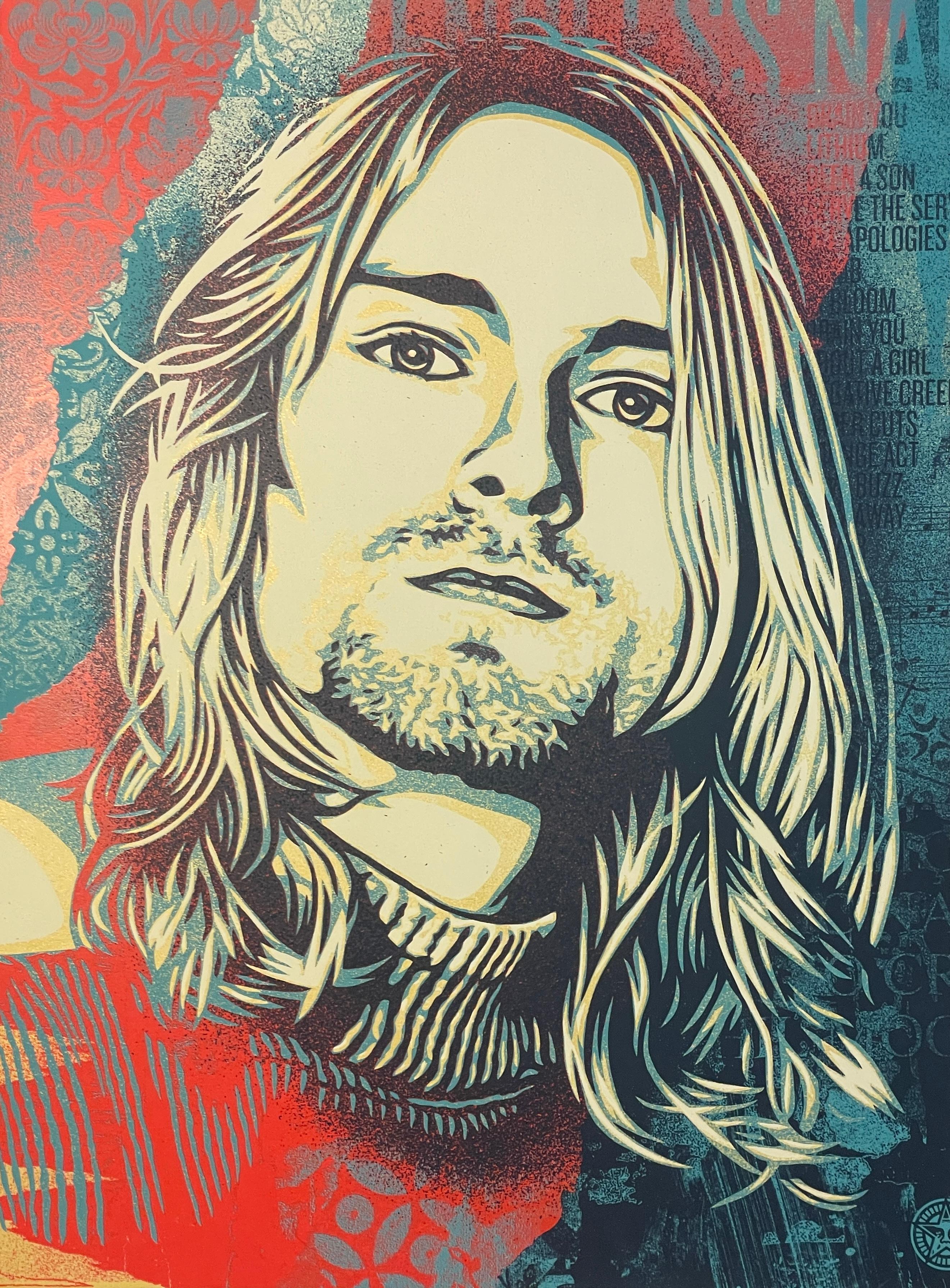 Kurt Cobain Endless Nameless Serigrafía De Shepard Fairey Arte Rock Contemporáneo en venta 3