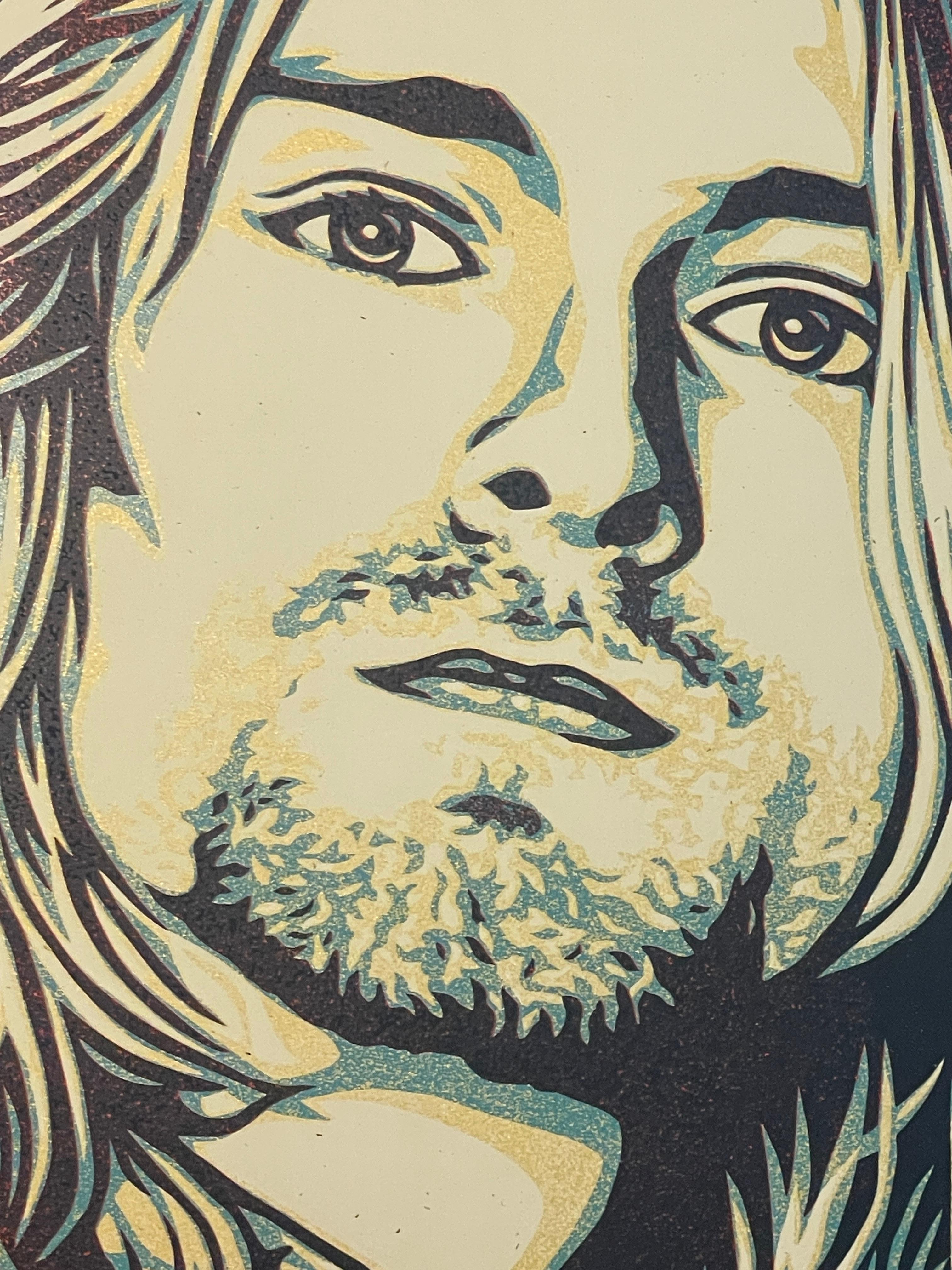 Kurt Cobain Endless Nameless Serigrafía De Shepard Fairey Arte Rock Contemporáneo en venta 6