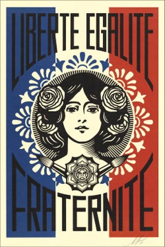 Liberté Egalité Fraternité (France : Liberty) - Screenprint Handsigned 