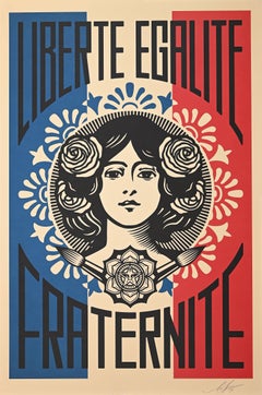 Liberté, Egalité, Fraternité - Original Screen Print - 2015