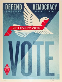 Lift Every Vote, Artists for Democracy, Shepard Fairey, Contemporary Print
