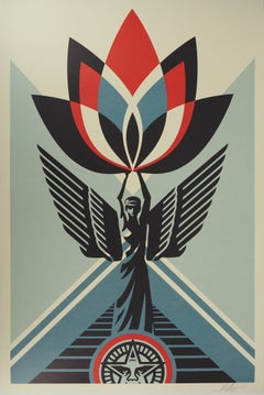 Lotus Angel (American Street Art) - Serigrafia firmata