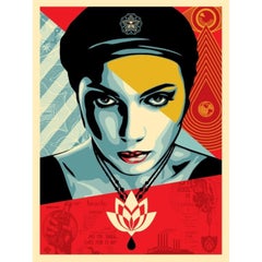 Lotus Woman By Shepard Fairey