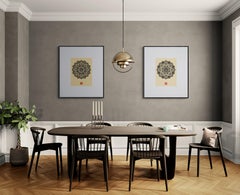 Mandala Ornament 1 & 2 Cream (Sacred Geometry, Radial Symmetry, Lotus Symbolism)