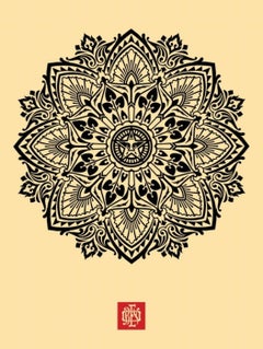 Mandala Ornament 2 Cream (Sacred Geometry, Radial Symmetry, Lotus Symbolism)