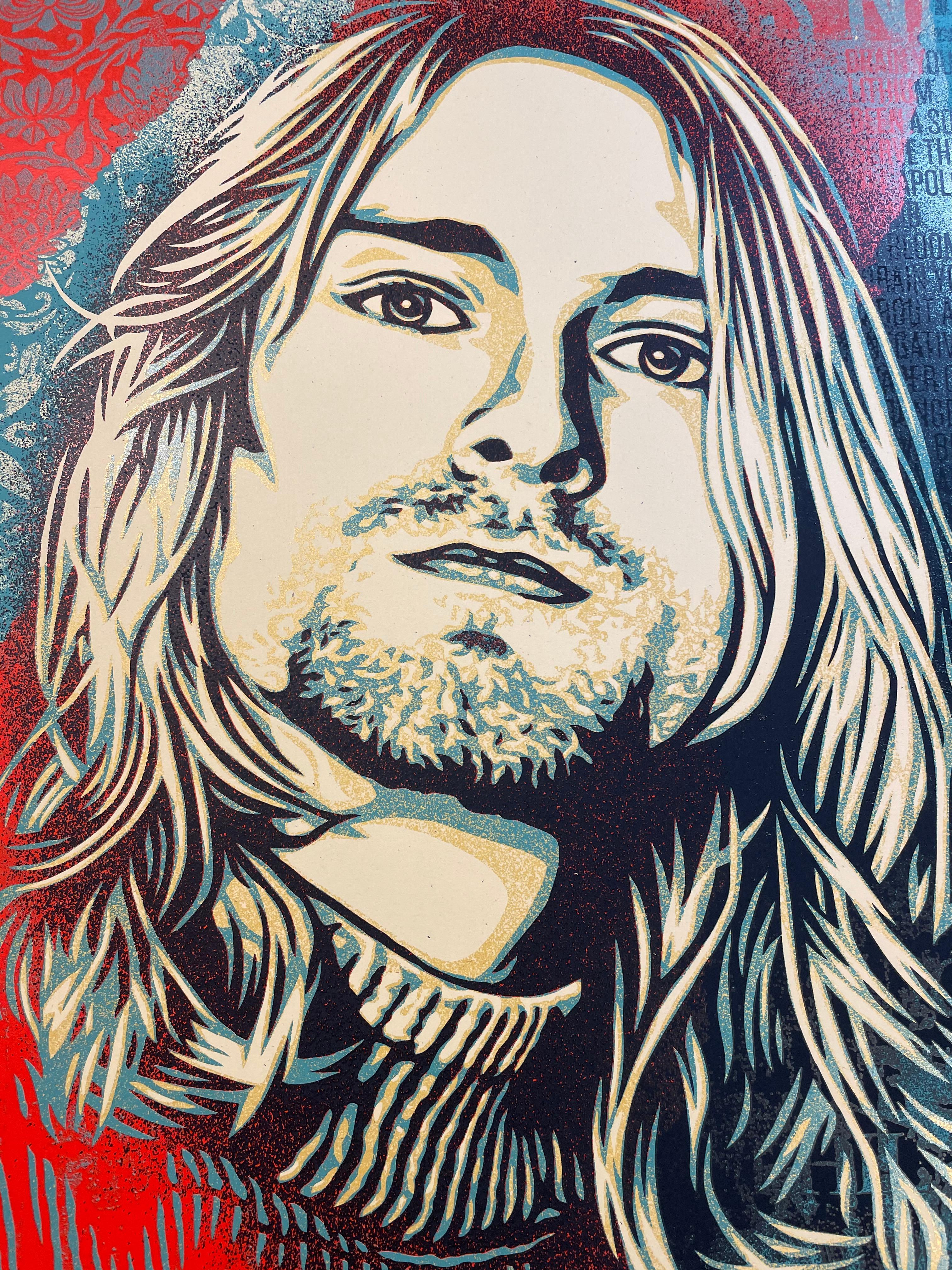 Nirvana Kurt Cobain Endless Nameless Obey Giant Signed Print Shepard Fairey Rock 1