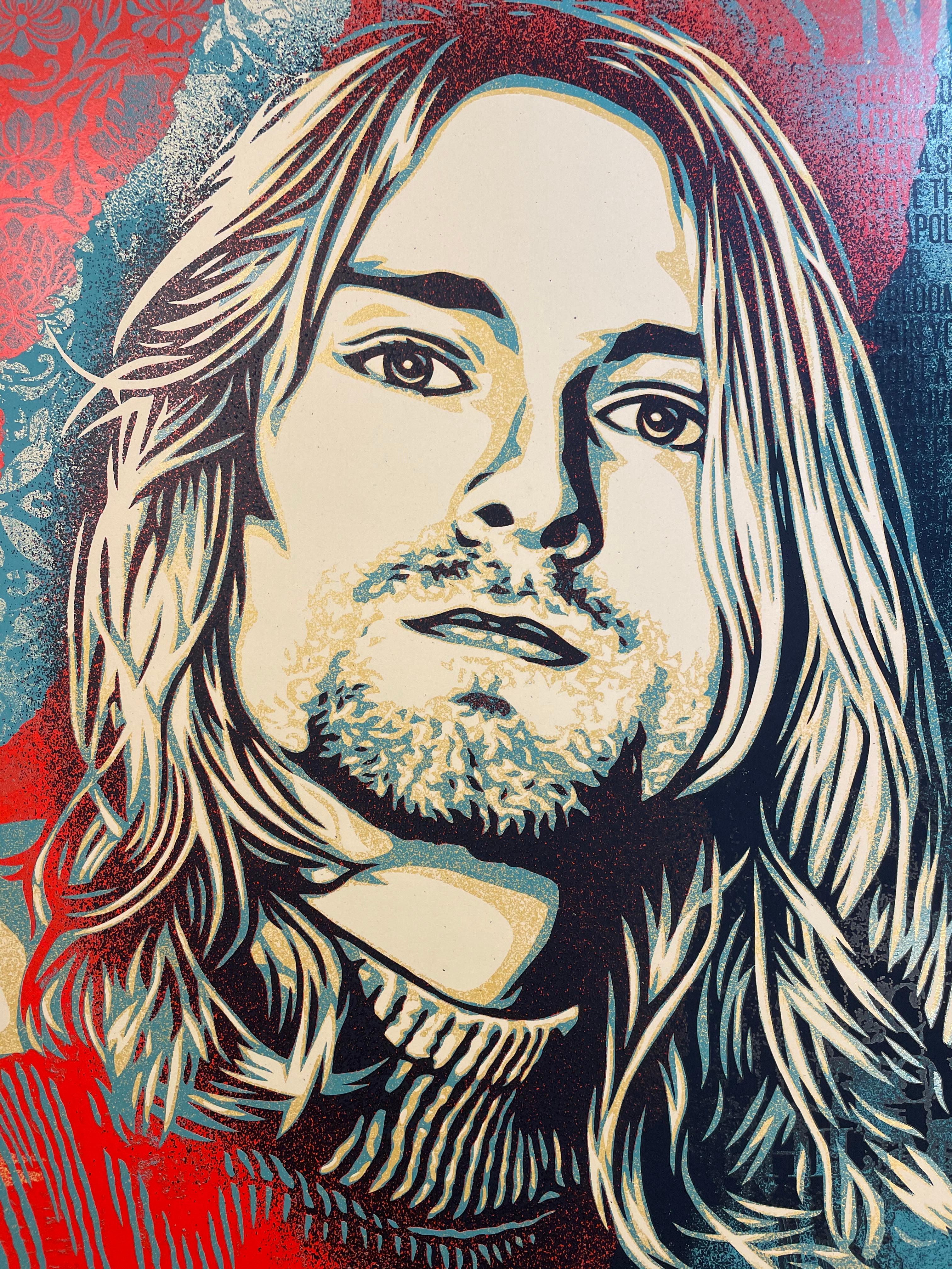 Nirvana Kurt Cobain Endless Nameless Obey Giant Signed Print Shepard Fairey Rock 2