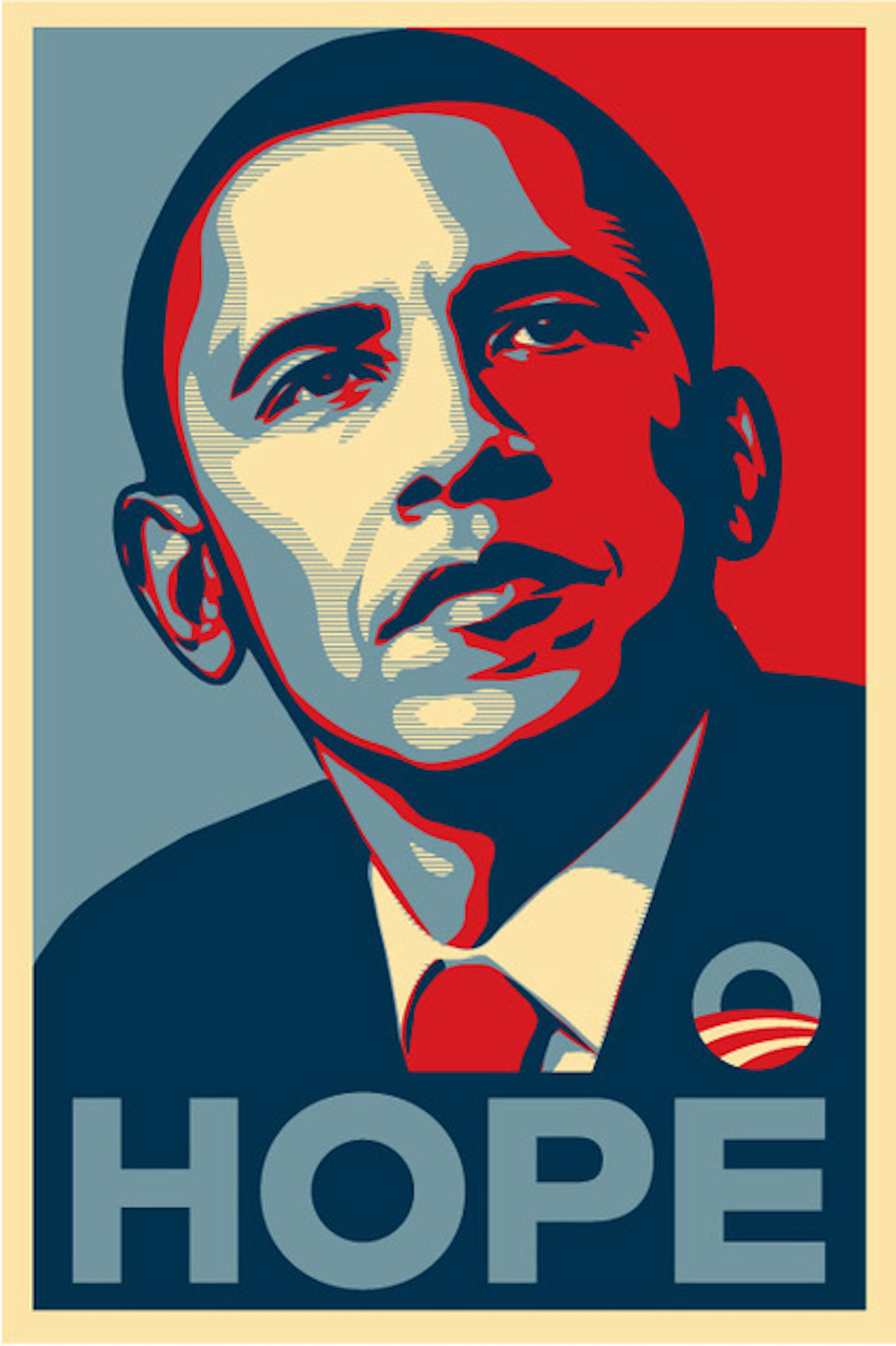 Shepard Fairey Portrait Print - Obama Hope
