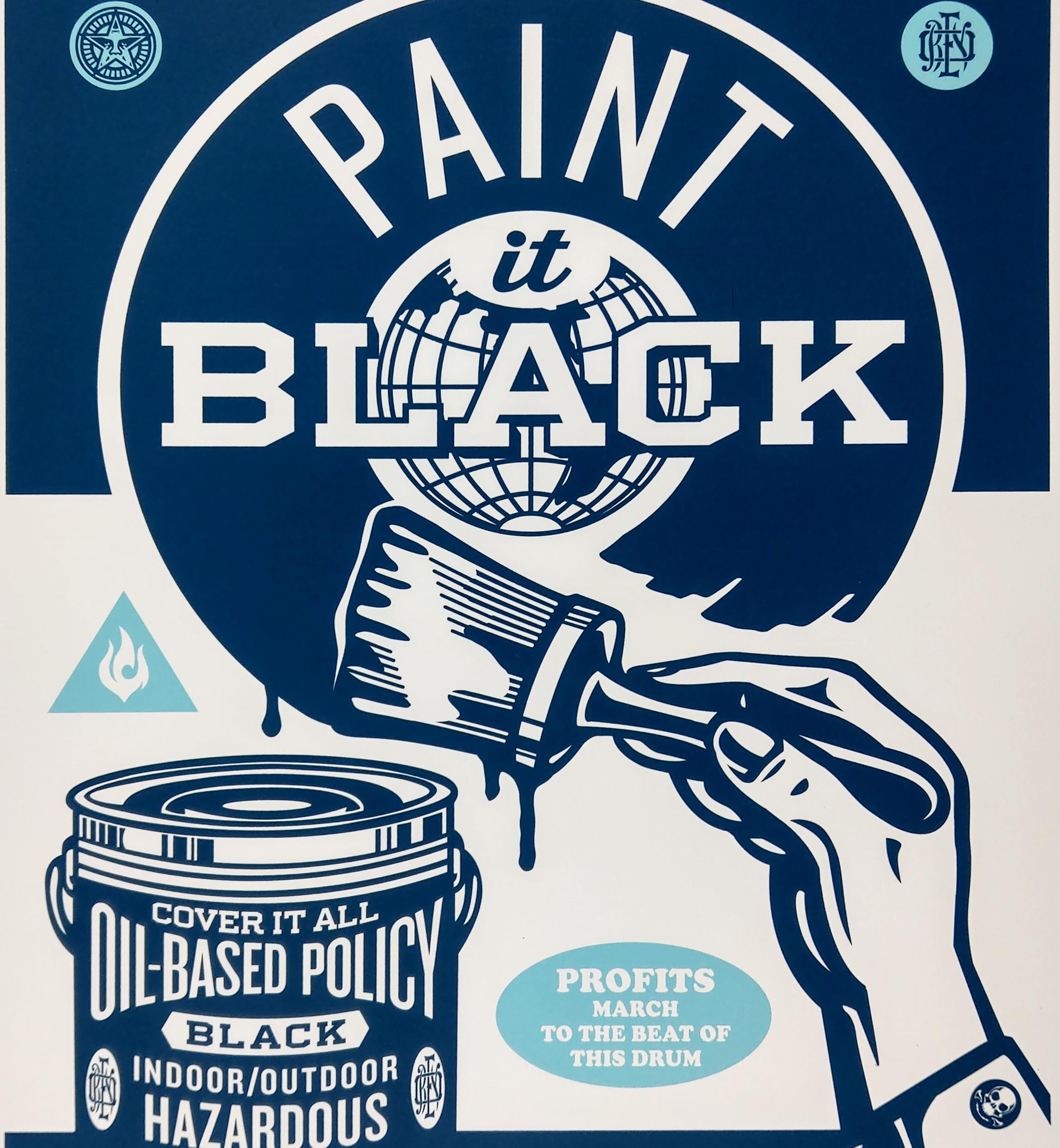 Obey Paint it Black 1 Dalla serie di 3 AP Shepard Fairey Stampa d'arte contemporanea in vendita 1
