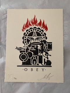 Obey Printing Press Letterpress signed and numbered  edition
